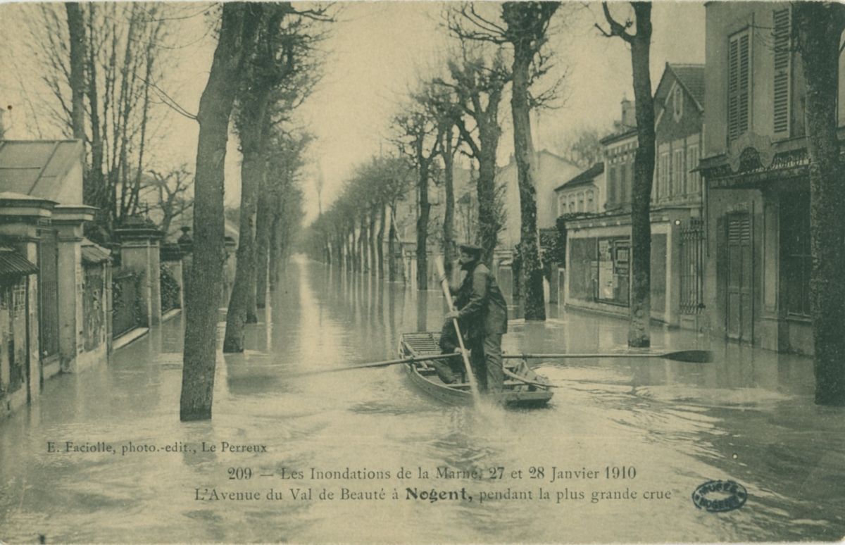 Les inondations de la Marne, 27 et 28 janvier 1910